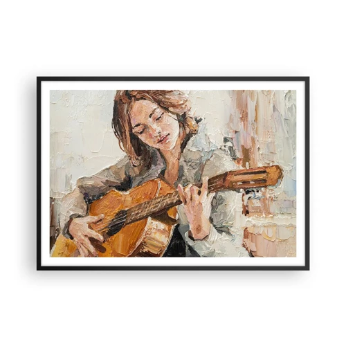 Poszter fehér keretben - Koncert gitárra és egy lány szívére - 100x70 cm