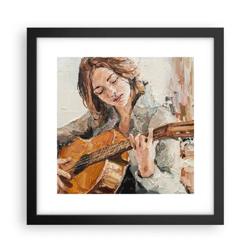 Poszter fehér keretben - Koncert gitárra és egy lány szívére - 30x30 cm