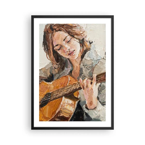 Poszter fehér keretben - Koncert gitárra és egy lány szívére - 50x70 cm