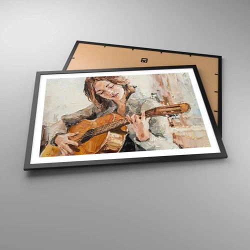 Poszter fehér keretben - Koncert gitárra és egy lány szívére - 70x50 cm