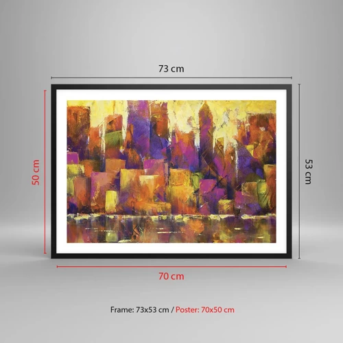 Poszter fehér keretben - Metropolitán kompozíció - 70x50 cm