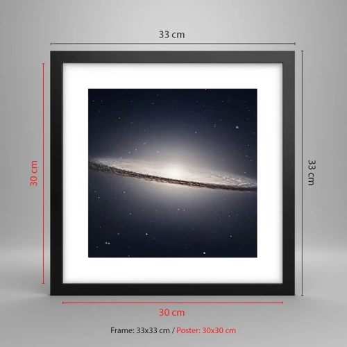 Poszter fehér keretben - Réges régen, egy messzi-messzi galaxisban.... - 30x30 cm