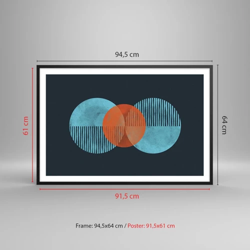 Poszter fehér keretben - Szimmetrikus kompozíció - 91x61 cm