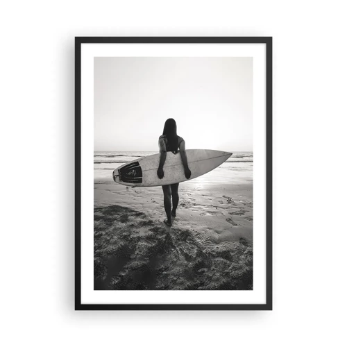 Poszter fehér keretben - Tengeri hullámok lánya - 50x70 cm