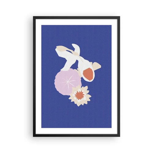 Poszter fehér keretben - Virágok és bimbók kompozíciója - 50x70 cm