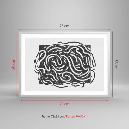 Poszter fekete keretben - Absztrakció: örömtánc - 70x50 cm