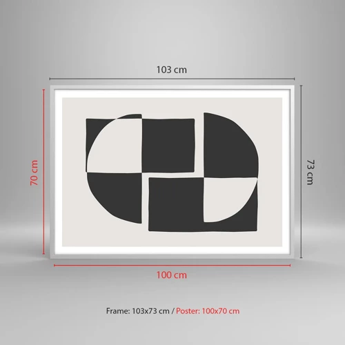 Poszter fekete keretben - Antitézis – szintézis - 100x70 cm