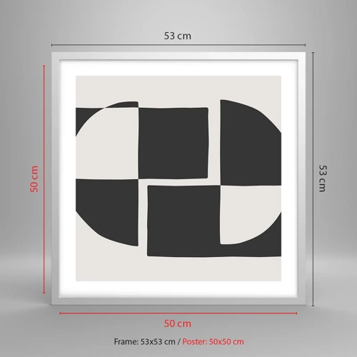 Poszter fekete keretben - Antitézis – szintézis - 50x50 cm