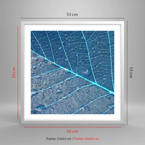 Poszter fekete keretben - Az élet kékben - 50x50 cm