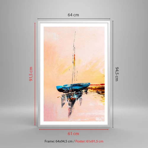 Poszter fekete keretben - Egy este a kikötőben - 61x91 cm