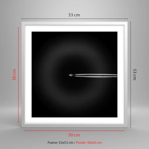 Poszter fekete keretben - Egy másik dimenzióba - 50x50 cm