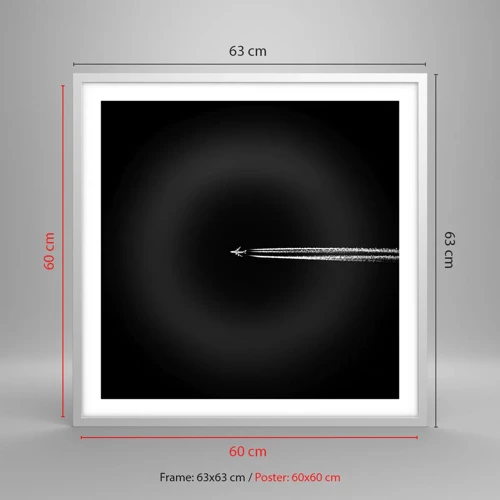 Poszter fekete keretben - Egy másik dimenzióba - 60x60 cm