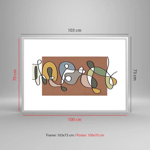 Poszter fekete keretben - Egy mosolyt érdemlő absztrakció - 100x70 cm