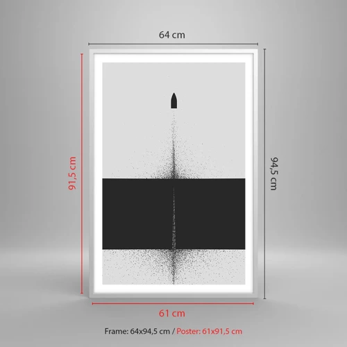 Poszter fekete keretben - Egyenesen a cél felé - 61x91 cm