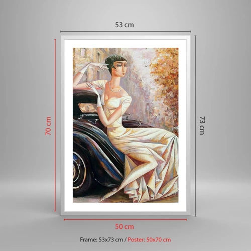 Poszter fekete keretben - Elegancia retro stílusban - 50x70 cm