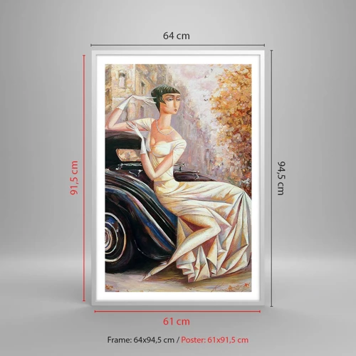 Poszter fekete keretben - Elegancia retro stílusban - 61x91 cm