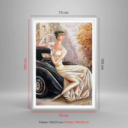 Poszter fekete keretben - Elegancia retro stílusban - 70x100 cm