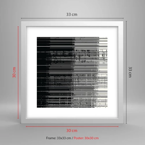 Poszter fekete keretben - Hullámok és rezgések - 30x30 cm