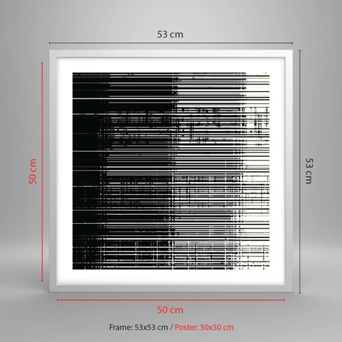 Poszter fekete keretben - Hullámok és rezgések - 50x50 cm