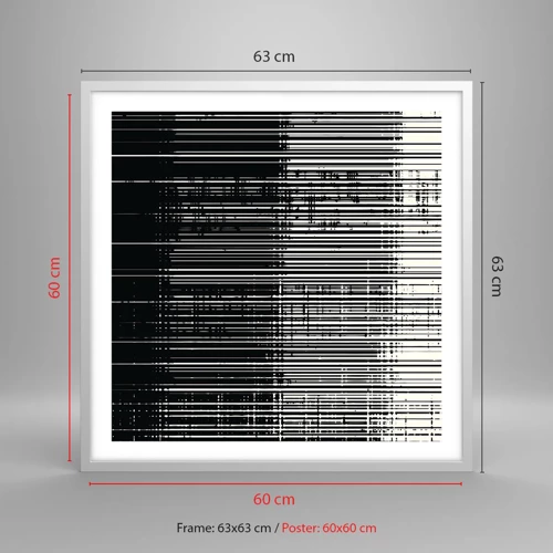 Poszter fekete keretben - Hullámok és rezgések - 60x60 cm