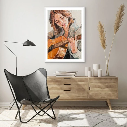 Poszter fekete keretben - Koncert gitárra és egy lány szívére - 30x40 cm