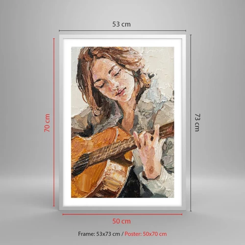 Poszter fekete keretben - Koncert gitárra és egy lány szívére - 50x70 cm