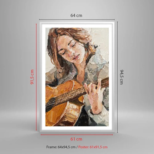 Poszter fekete keretben - Koncert gitárra és egy lány szívére - 61x91 cm