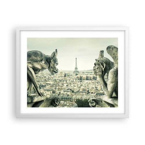 Poszter fekete keretben - Párizsi csevegés - 50x40 cm