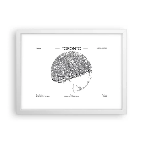 Poszter fekete keretben - Toronto anatómiája - 40x30 cm