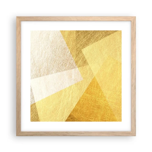 Poszter világos tölgy keretben - A geometria időjárása - 40x40 cm