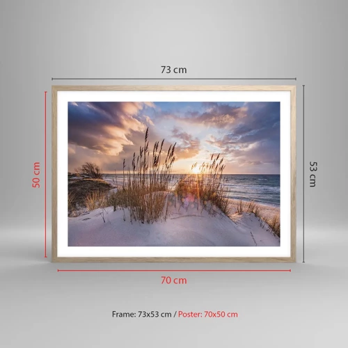 Poszter világos tölgy keretben - Búcsú a naptól és a széltől - 70x50 cm