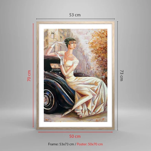 Poszter világos tölgy keretben - Elegancia retro stílusban - 50x70 cm