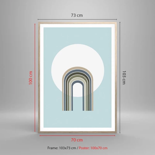 Poszter világos tölgy keretben - Ellenállhatatlan vonzalom - 70x100 cm