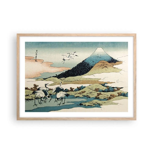 Poszter világos tölgy keretben - Japán lélekben - 70x50 cm