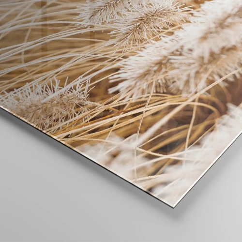 Üveg kép - A fű arany susogása - 30x30 cm