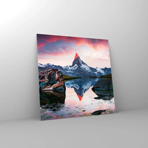 Üveg kép - A hegyek szíve forró - 30x30 cm