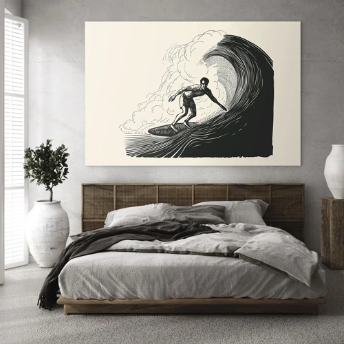 Üveg kép - A hullámok királya - 70x50 cm