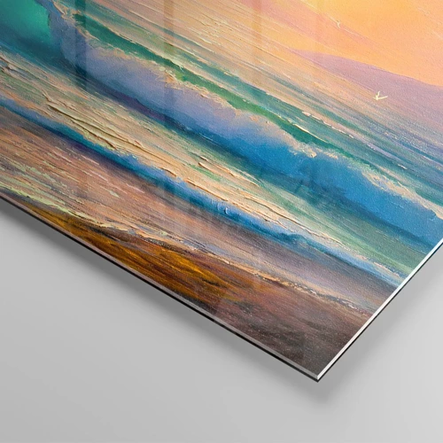 Üveg kép - A hullámok türkizkék dala - 90x30 cm