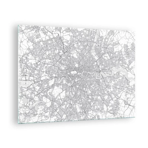 Üveg kép - A londoni labirintus térképe - 70x50 cm