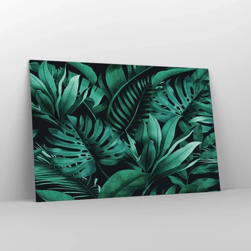 Üveg kép - A trópusi zöld mélysége - 120x80 cm
