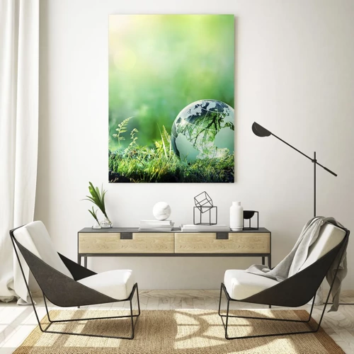 Üveg kép - A zöld bolygó - 70x100 cm