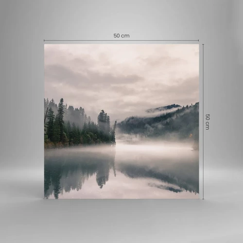 Üveg kép - Ábrándosan, ködben - 50x50 cm