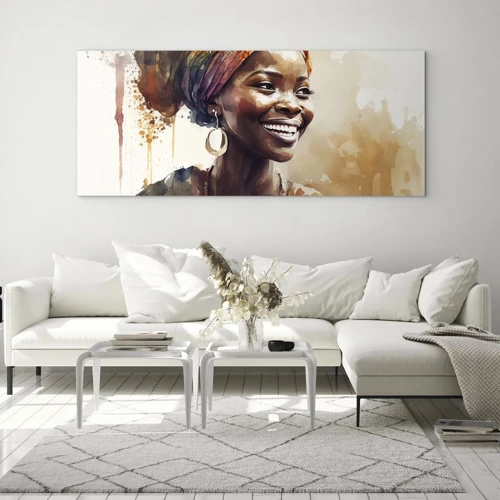 Üveg kép - Afrikai királynő - 140x50 cm