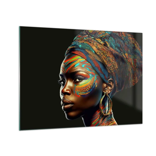 Üveg kép - Afrikai királynő - 70x50 cm