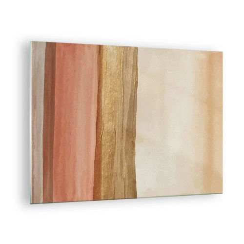 Üveg kép Arttor 70x50 cm - Függőleges kompozíció - Absztrakció, Művészet, Modern Művészet., Modern Művészet, Művészeti Művészet, A nappaliba, A hálószobába, Fehér, Barna, Vízszintes, Üveg, GAA70x50-4739