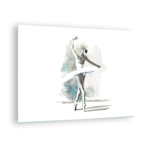 Üveg kép Arttor 70x50 cm - Hattyúvá varázsolva - Balerina, Tánc, Balett, Grafika, Festmény, A nappaliba, A hálószobába, Fehér, Fekete, Vízszintes, Üveg, GAA70x50-4953