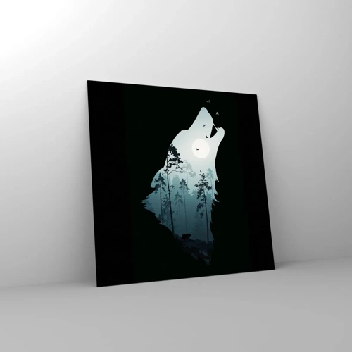 Üveg kép - Az erdei éjszaka hangja - 70x70 cm