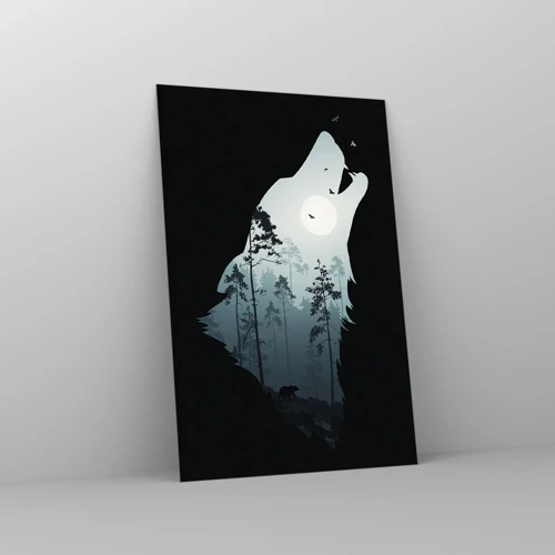 Üveg kép - Az erdei éjszaka hangja - 80x120 cm