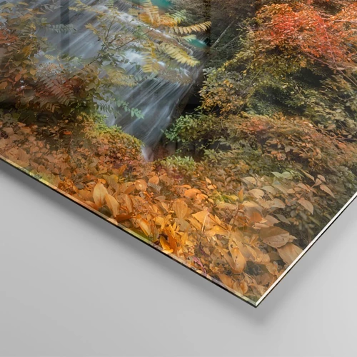 Üveg kép - Az erdő rejtett kincse - 100x40 cm