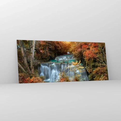 Üveg kép - Az erdő rejtett kincse - 120x50 cm